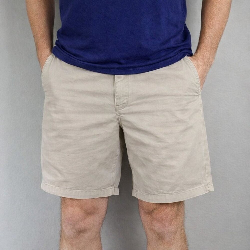 Duck Head Khaki Shorts Size 38 Classic Flat Front Cotton